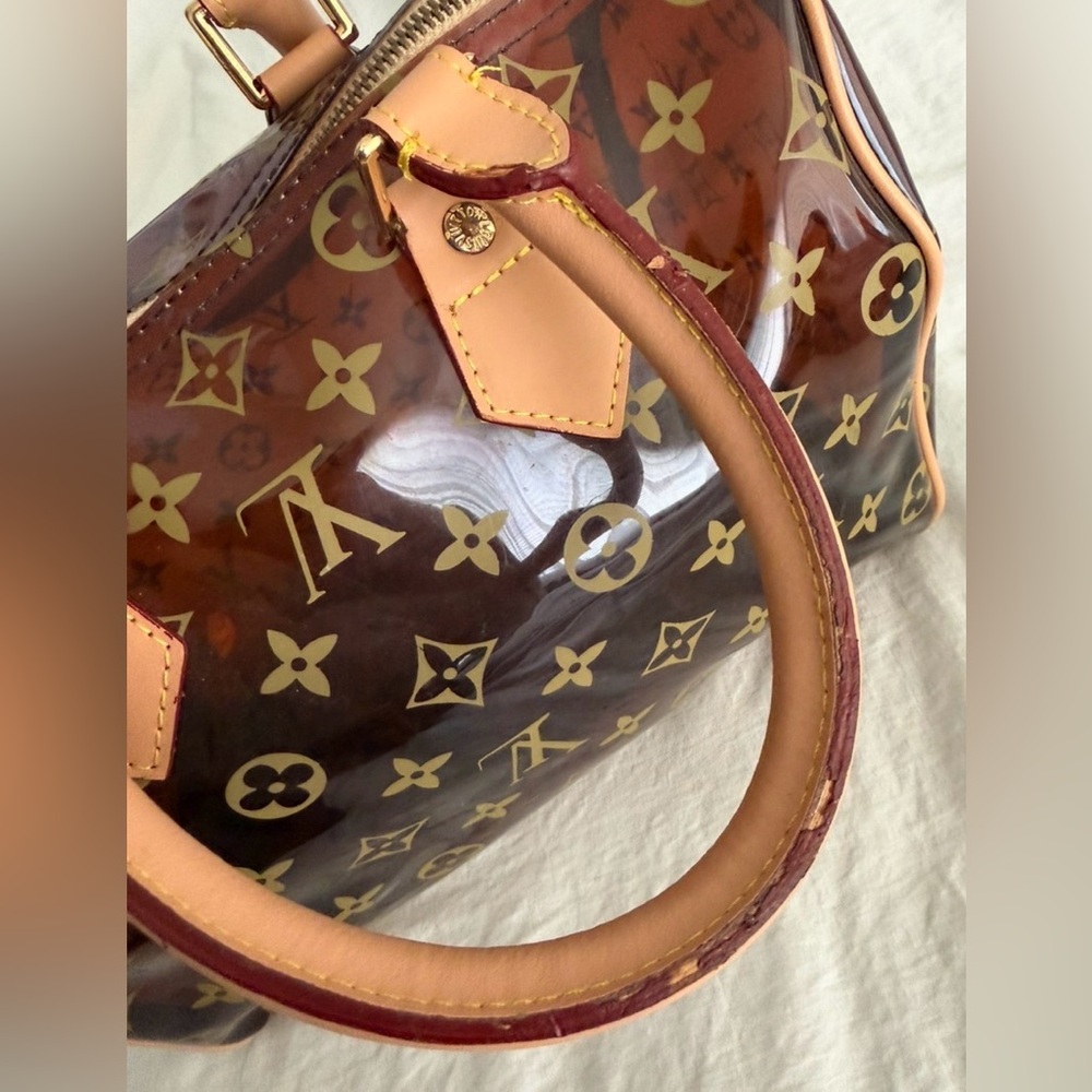 👑✅PRICE FIRM✅ Fashion Plastic PVC Monogram Speedy Bag Hand Bag Style Purse - Picture 11 of 17